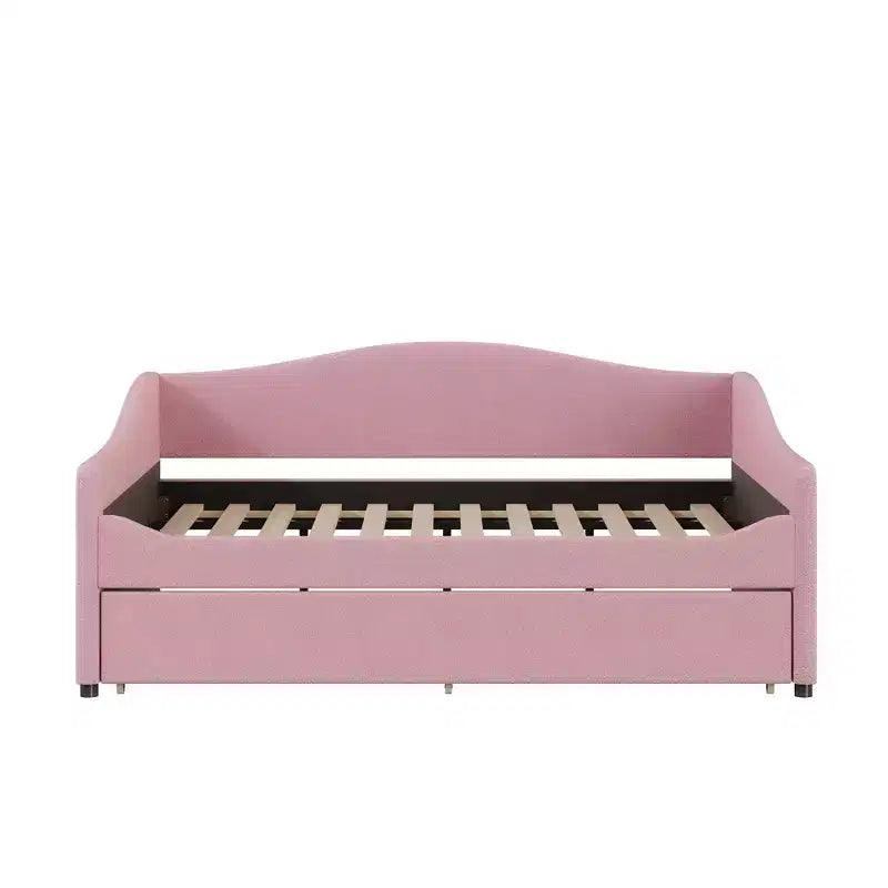 Bellemave Divano Letto Imbottito Una Piazza e Mezza con Letto Estraibile, Struttura in Pile Teddy, Divano Letto Trapuntato con Luci a LED per Camera da Letto, Soggiorno, Ospiti, Rosa