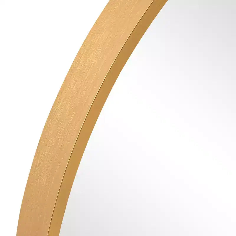 1 pezzo, 30 pollici A x 27 pollici L, specchio da parete nero, in lega di alluminio, con cornice sottile ad angolo retto e arco, da appendere