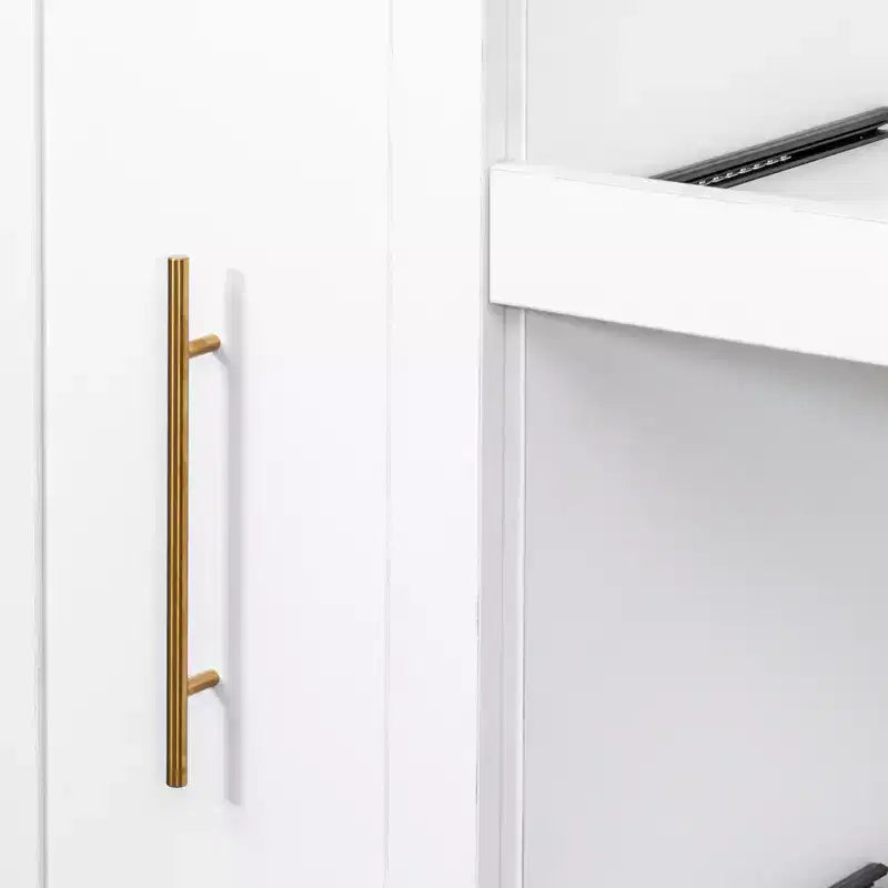 Mobile dispensa in legno bianco con sistema estraibile, 43,31 pollici