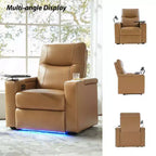 Set reclinabile Flora in vera pelle, 2 pezzi|HULALA HOME