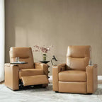 Set reclinabile Flora in vera pelle, 2 pezzi|HULALA HOME