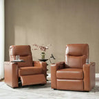 Set reclinabile Flora in vera pelle, 2 pezzi|HULALA HOME