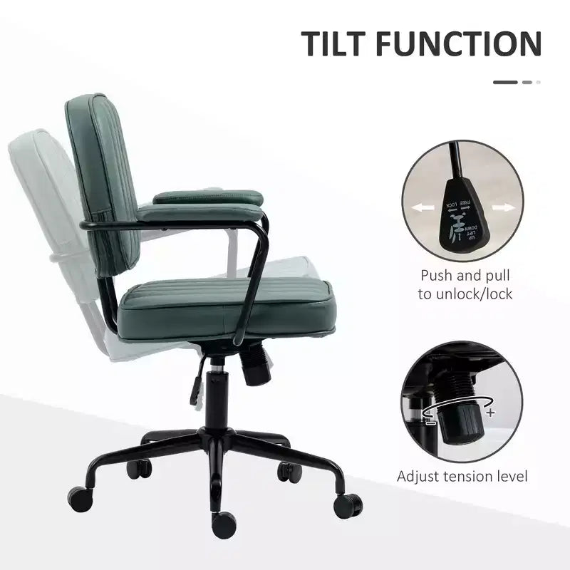 Okak Sedia da Ufficio Ergonomica con Supporto Lombare Regolabile, Sedia da Computer Imbottita con Poggiatesta e Braccioli Regolabili per Casa, Ufficio