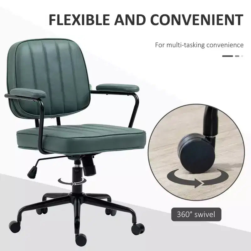 Okak Sedia da Ufficio Ergonomica con Supporto Lombare Regolabile, Sedia da Computer Imbottita con Poggiatesta e Braccioli Regolabili per Casa, Ufficio