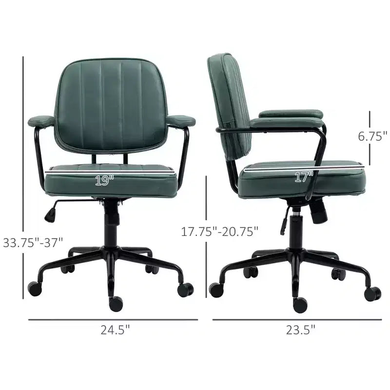 Okak Sedia da Ufficio Ergonomica con Supporto Lombare Regolabile, Sedia da Computer Imbottita con Poggiatesta e Braccioli Regolabili per Casa, Ufficio