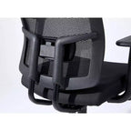 Sedia da ufficio ergonomica moderna Okak con rete, altezza regolabile, sedia girevole con base in metallo, sedia Criss Cross per studio, sala lettura, nera