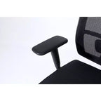 Sedia da ufficio ergonomica moderna Okak con rete, altezza regolabile, sedia girevole con base in metallo, sedia Criss Cross per studio, sala lettura, nera