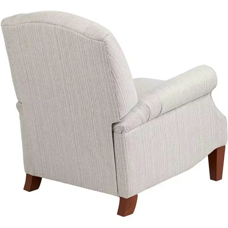 Poltrona reclinabile a 3 posizioni Kensington Hill Morris avorio con gessato grigio