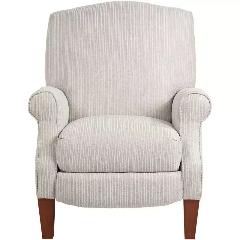 Poltrona reclinabile a 3 posizioni Kensington Hill Morris avorio con gessato grigio