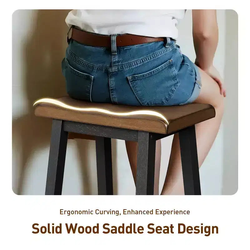 Captiva Designs Set da 4 Pezzi Tavolo da Pranzo in Legno con Tavolo Rettangolare, Sgabelli e Panchina