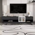 Whisen 80 Two-tone TV Stand with Versatile Storage Compartments, Functional Media Console