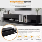 Mobile TV Whisen 80 bicolore con scomparti versatili, console multimediale funzionale