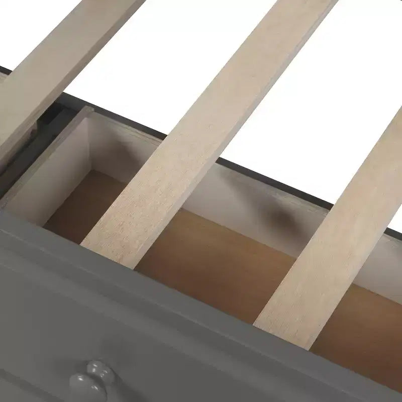 Letto a castello singolo su singolo con letto estraibile, letto a castello in legno con 3 cassetti portaoggetti e spondina di sicurezza, trasformabile in 2 letti