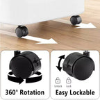Cesto portabiancheria con ruote e coperchio - Cesto portabiancheria da 100 litri con manico in bambù, ampio organizer per lavanderia SpaceAid per camera da letto, bagno, dormitorio