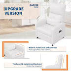 Poltrona Reclinabile Elettrica - Calore e Massaggio, Recliner Elettrico Regolabile, Poltrona Singola Ergonomica in Pelle PU, Schienale Alto, Seduta Imbottita, Poltrona Home Theater