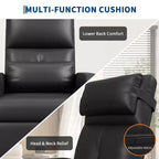 Poltrona Reclinabile Elettrica - Calore e Massaggio, Recliner Elettrico Regolabile, Poltrona Singola Ergonomica in Pelle PU, Schienale Alto, Seduta Imbottita, Poltrona Home Theater