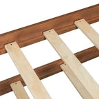 Bellemave Struttura Letto a Casetta in Legno per Bambini, con Tetto e Letto Estraibile, Noce