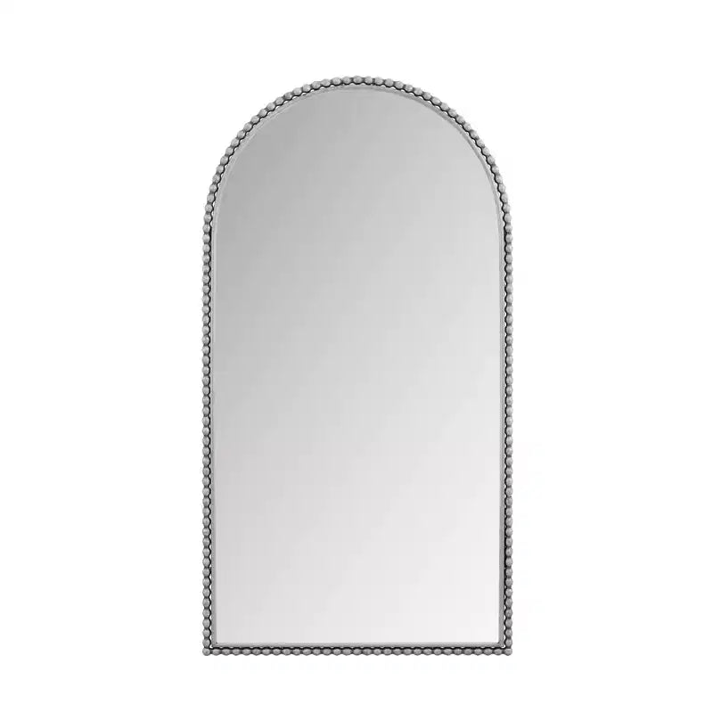 Specchio intero in metallo retrò Okak 65*35 pollici con supporto, elegante specchio ad arco, specchio da terra per soggiorno, camera da letto