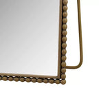 Specchio intero in metallo retrò Okak 65*35 pollici con supporto, elegante specchio ad arco, specchio da terra per soggiorno, camera da letto
