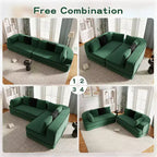 Divano Teddy 135, 4 posti, spugna 32D, senza telaio, soffice, oversize, colore a contrasto, simmetrico, per soggiorno