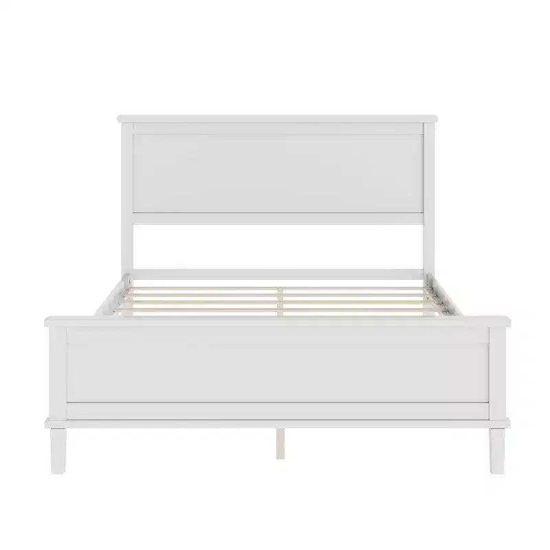 Polibi Letto a Piattaforma in Legno Massello Stile Moderno Mid-Century