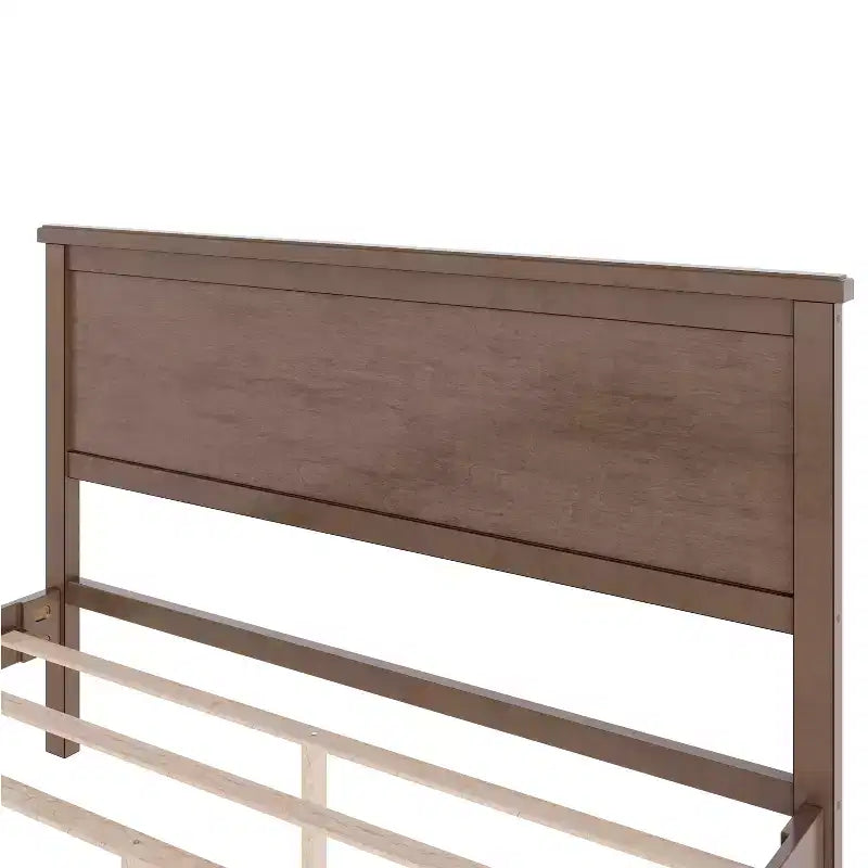 Polibi Letto a Piattaforma in Legno Massello Stile Moderno Mid-Century