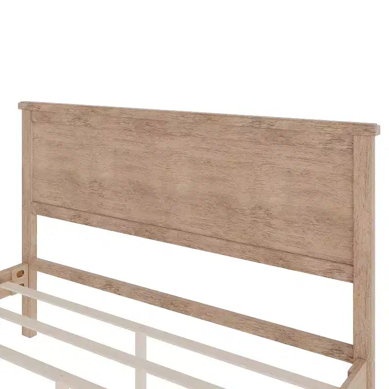 Polibi Letto a Piattaforma in Legno Massello Stile Moderno Mid-Century