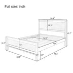 Polibi Letto a Piattaforma in Legno Massello Stile Moderno Mid-Century
