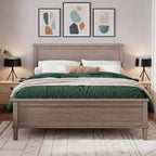 Polibi Letto a Piattaforma in Legno Massello Stile Moderno Mid-Century