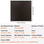 Pannelli Slatwall VEVOR, Pannelli a Muro per Garage (Set da 2 Pannelli), Pannelli Espositivi per Organizer a Muro per Garage Resistenti, Nero