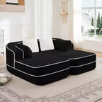 77.2 Divano Teddy, spugna 32D, senza ossatura, due chaise longue, divano letto, colore a contrasto, simmetrico, salotto