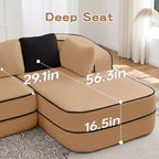 77.2 Divano Teddy, spugna 32D, senza ossatura, due chaise longue, divano letto, colore a contrasto, simmetrico, salotto