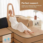 77.2 Divano Teddy, spugna 32D, senza ossatura, due chaise longue, divano letto, colore a contrasto, simmetrico, salotto