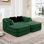77.2 Divano Teddy, spugna 32D, senza ossatura, due chaise longue, divano letto, colore a contrasto, simmetrico, salotto