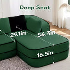 77.2 Divano Teddy, spugna 32D, senza ossatura, due chaise longue, divano letto, colore a contrasto, simmetrico, salotto