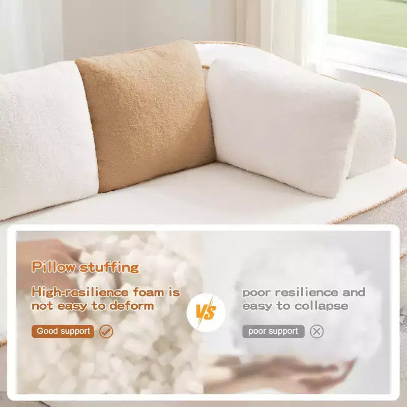 77.2 Divano Teddy, spugna 32D, senza ossatura, due chaise longue, divano letto, colore a contrasto, simmetrico, salotto