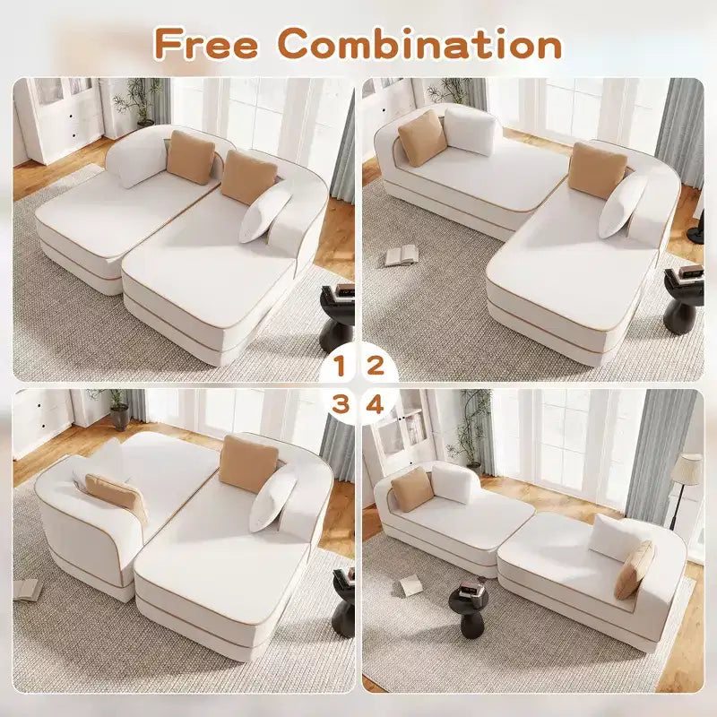 77.2 Divano Teddy, spugna 32D, senza ossatura, due chaise longue, divano letto, colore a contrasto, simmetrico, salotto