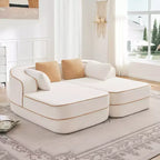 77.2 Divano Teddy, spugna 32D, senza ossatura, due chaise longue, divano letto, colore a contrasto, simmetrico, salotto