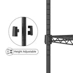 CuisinSmart Scaffali Portaoggetti a 5 Ripiani in Filo Metallico, Scaffalature Metalliche Regolabili per Conservazione, Scaffalature per Garage Dispensa Cucina, Nero