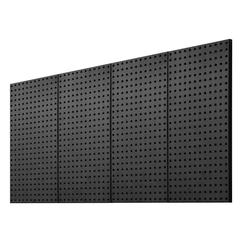 VEVOR Metal Pegboard Panels, 24 x 12 Pegboard, 4 Panels, Heavy Duty Steel Peg Board Wall Organizer, Black