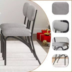 COZONY Set da Pranzo 5 Pezzi con 4 Sedie Bouclé, Tavolo Rettangolare con Piano in Marmo e Mensola Portaoggetti, Mobili da Pranzo Moderni Beige