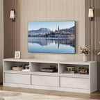 Mobile TV da 70 pollici per televisori da 80 pollici, Centro di Intrattenimento Moderno di Metà Secolo con Cassetto Contenitore e Ripiani Aperti, Mobile Console Media in Legno per Soggiorno