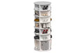 Zevemomo 7-Tier Rotating Shoe Rack Tower, 360 Spinning Shoe Carousel Organizer, for Entryway, Closet, Living Room, Bedroom C Holds 28 Pairs, White