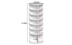 Zevemomo Scarpiera Girevole a 7 Livelli, Torre Portascarpe Girevole a 360°, Organizer Girevole per Scarpe, per Ingresso, Ripostiglio, Soggiorno, Camera da Letto (Contiene 28 Paia), Bianco
