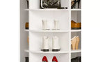 Zevemomo Scarpiera Girevole a 7 Livelli, Torre Portascarpe Girevole a 360°, Organizer Girevole per Scarpe, per Ingresso, Ripostiglio, Soggiorno, Camera da Letto (Contiene 28 Paia), Bianco