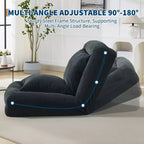 Divano letto pouf regolabile in 5 posizioni, cuscini morbidi, adatto per adulti e animali domestici, con soffici cuscini, pieghevole, adatto per camera da letto, soggiorno