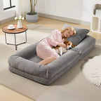 Divano letto pouf regolabile in 5 posizioni, cuscini morbidi, adatto per adulti e animali domestici, con soffici cuscini, pieghevole, adatto per camera da letto, soggiorno