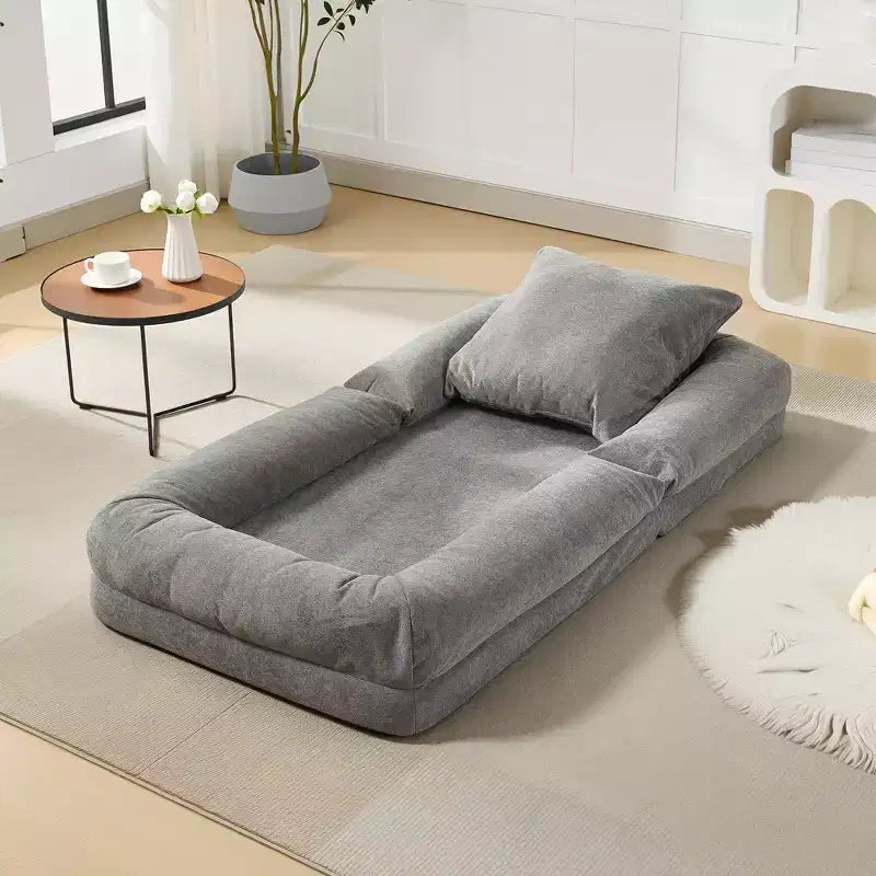 Divano letto pouf regolabile in 5 posizioni, cuscini morbidi, adatto per adulti e animali domestici, con soffici cuscini, pieghevole, adatto per camera da letto, soggiorno