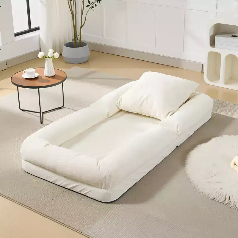 Divano letto pouf regolabile in 5 posizioni, cuscini morbidi, adatto per adulti e animali domestici, con soffici cuscini, pieghevole, adatto per camera da letto, soggiorno