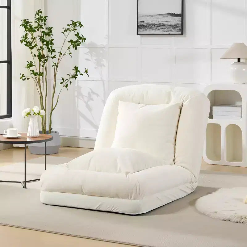 5-position adjustable beanbag sofa bed, soft cushions, suitable for adults and pets, with fluffy pillows, foldable, suitable for bedroom, living room